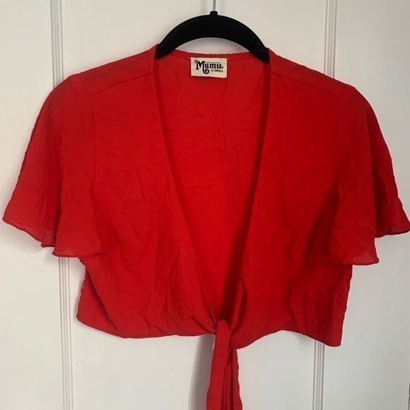 Show Me Your Mumu Wilson Tie Top in Bonfire Crisp (NWOT) - Picture 2 of 7